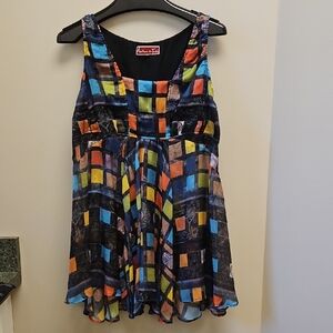Aventures des Toiles Multicolor Geometric Pattern Top